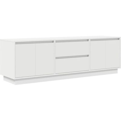 vidaXL Hvidt TV-skab med LED-lys - TV-møbel vidaXL Hvidt TV-skab med LED-lys - TV-møbel