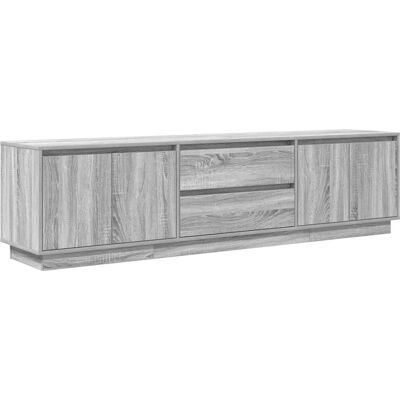 vidaXL TV Cabinet with LED Lights Old Wood - 193.5x41x50 cm vidaXL TV Cabinet with LED Lights Old Wood - 193.5x41x50 cm