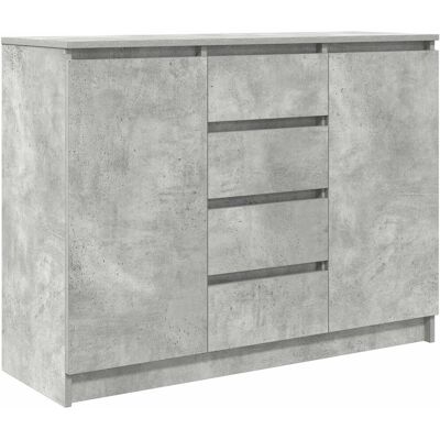 vidaXL Sideboard mit Schubladen Betonggrau 100,5x35x76 cm Holzwerkstoff vidaXL Sideboard mit Schubladen Betonggrau 100,5x35x76 cm Holzwerkstoff
