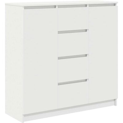 vidaXL Weißes Sideboard mit Schubladen 100,5x35x98,5 cm Holzwerkstoff vidaXL Weißes Sideboard mit Schubladen 100,5x35x98,5 cm Holzwerkstoff