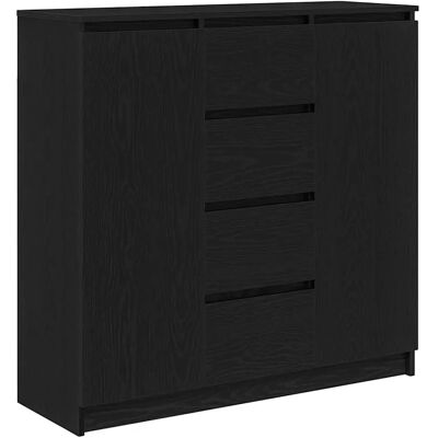 vidaXL Schwarzes Sideboard mit Schubladen - Stauraum vidaXL Schwarzes Sideboard mit Schubladen - Stauraum
