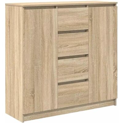 VIDAXL Eikenhouten Credenza - Opbergkast VIDAXL Eikenhouten Credenza - Opbergkast