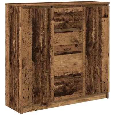 vidaXL Dressoir met Lades Oud Hout - Opbergmeubel vidaXL Dressoir met Lades Oud Hout - Opbergmeubel
