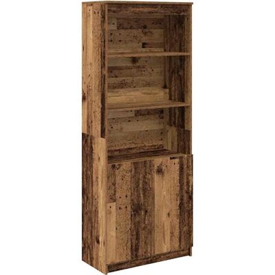 vidaXL Engineered Wood Sideboard Black Oak 70x35x180cm vidaXL Engineered Wood Sideboard Black Oak 70x35x180cm