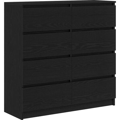 vidaXL Schwarzer Eichen Sideboard - Stauraum vidaXL Schwarzer Eichen Sideboard - Stauraum