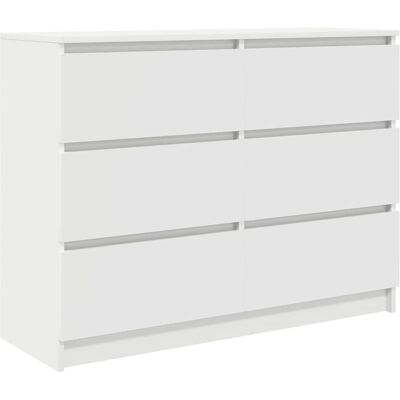 vidaXL Dressoir Wit 100x35x76 cm technisch hout opbergkast vidaXL Dressoir Wit 100x35x76 cm technisch hout opbergkast