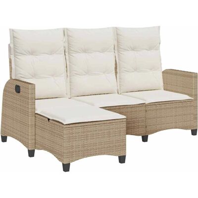 vidaXL Terrasbank - Verstelbare Rugleuning, Beige vidaXL Terrasbank - Verstelbare Rugleuning, Beige