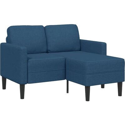 Canapé en L bleu 125cm vidaXL - Publicité Canapé en L bleu 125cm vidaXL - Publicité