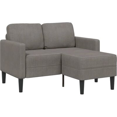vidaXL L-formet 2-personers sofa med chaiselongue i lys grå - Sofa vidaXL L-formet 2-personers sofa med chaiselongue i lys grå - Sofa
