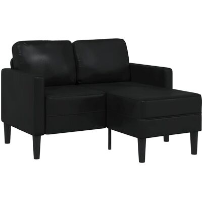 vidaXL Canapé 2 places en forme de L noir 125 cm - Publicité vidaXL Canapé 2 places en forme de L noir 125 cm - Publicité