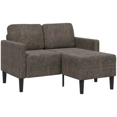 vidaXL 2-personers L-formet sofa i kunstlæder mørkegrå vidaXL 2-personers L-formet sofa i kunstlæder mørkegrå
