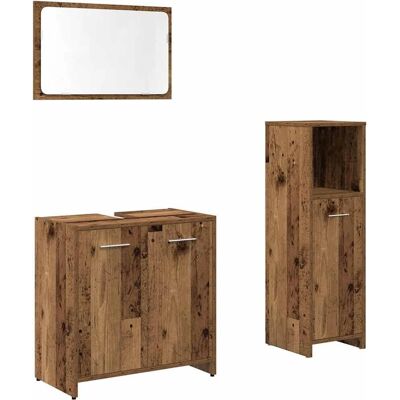 vidaXL Badeværelsesmøbel-Set - 3 dele - Lamineret træ vidaXL Badeværelsesmøbel-Set - 3 dele - Lamineret træ