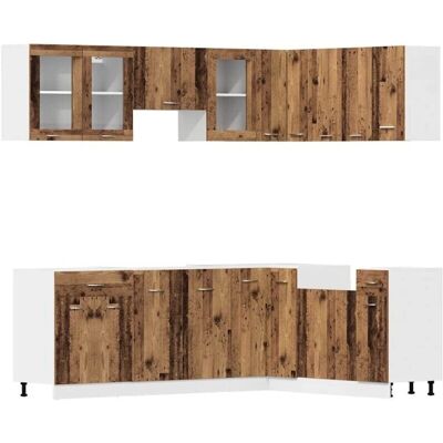 vidaXL Weiße 11-teilig Küchenschrank-Set mit Arbeitsplatte vidaXL Weiße 11-teilig Küchenschrank-Set mit Arbeitsplatte