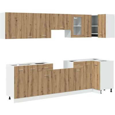 vidaXL Küchenmöbel-Set 11 Stück - Weiß - Küchenmöbel vidaXL Küchenmöbel-Set 11 Stück - Weiß - Küchenmöbel