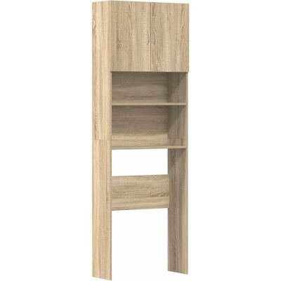 vidaXL Sonoma Oak Washing Machine Cabinet - Space-saving Storage vidaXL Sonoma Oak Washing Machine Cabinet - Space-saving Storage