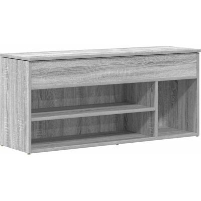 vidaXL Banc de Chaussures Sonoma Gris - Meuble de rangement pour chaussures - Publicité vidaXL Banc de Chaussures Sonoma Gris - Meuble de rangement pour chaussures - Publicité