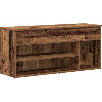 vidaXL Banc de chaussures en bois d'ingénierie blanc - Meuble de rangement - Publicité vidaXL Banc de chaussures en bois d'ingénierie blanc - Meuble de rangement - Publicité