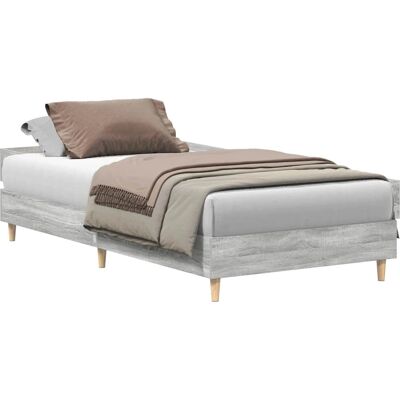 vidaXL Grå Sonoma Sengeramme - Understøtter op til 200x100 cm - 140x190 cm eller 100x200 cm - Ingen madras vidaXL Grå Sonoma Sengeramme - Understøtter op til 200x100 cm - 140x190 cm eller 100x200 cm - Ingen madras