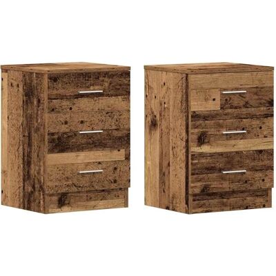 vidaXL 1/2x Bedside Cabinet Old wood - Bedside Cabinet vidaXL 1/2x Bedside Cabinet Old wood - Bedside Cabinet