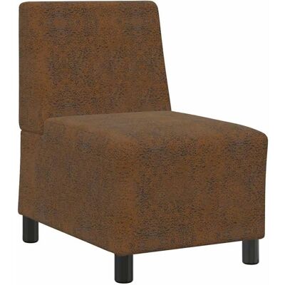 vidaXL Sessel Braun 55 cm Wildleder-Optik - Sofa vidaXL Sessel Braun 55 cm Wildleder-Optik - Sofa