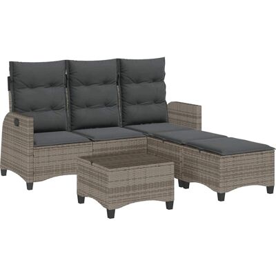 vidaXL Outdoor Möbel-Set - Grau - L-Form Gartenlounge vidaXL Outdoor Möbel-Set - Grau - L-Form Gartenlounge