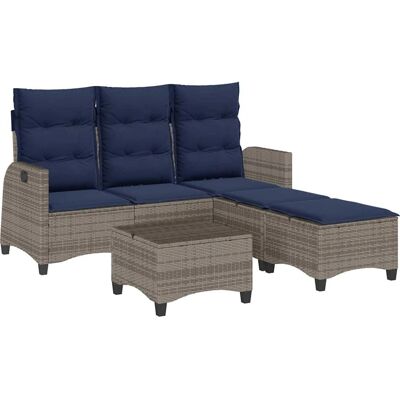 vidaXL Gartensofa-Set - L-Form, Verstellbar, Poly Rattan vidaXL Gartensofa-Set - L-Form, Verstellbar, Poly Rattan