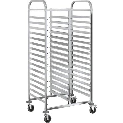 vidaXL Chariot à Plateaux en Acier Inoxydable avec 32 Contenants GN - Équipement de Cuisine vidaXL Chariot à Plateaux en Acier Inoxydable avec 32 Contenants GN - Équipement de Cuisine