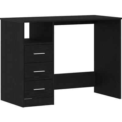 vidaXL Moderner Schreibtisch mit Schubladen in Schwarz Eiche vidaXL Moderner Schreibtisch mit Schubladen in Schwarz Eiche