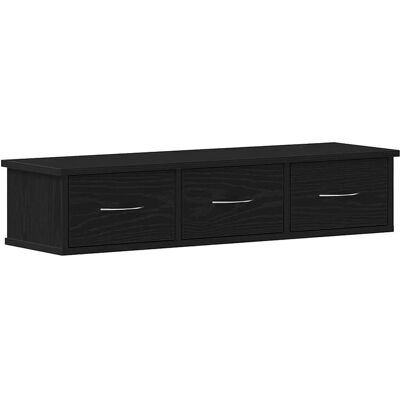 vidaXL Wandkast Zwart Eiken - Compacte Opbergoplossing vidaXL Wandkast Zwart Eiken - Compacte Opbergoplossing