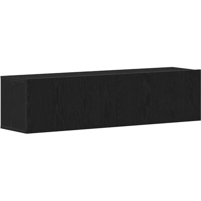 vidaXL TV Kast Zwart Eiken-Optiek 120x30x30,5cm Houtwerkstof vidaXL TV Kast Zwart Eiken-Optiek 120x30x30,5cm Houtwerkstof