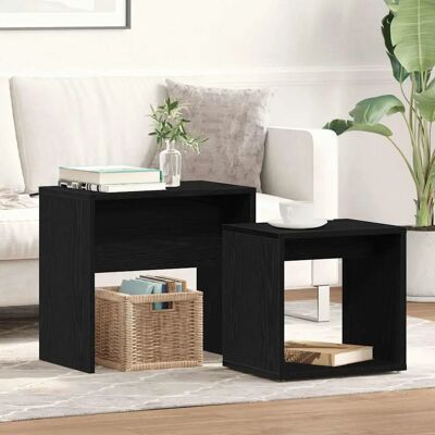 vidaXL Schwarzer Eichen Couchtisch - Couchtisch vidaXL Schwarzer Eichen Couchtisch - Couchtisch