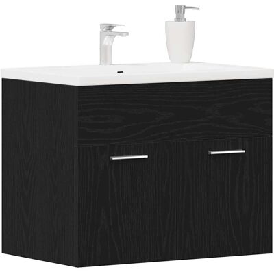 vidaXL Badeværelsesskab sort eg 60x38,5x46 cm vidaXL Badeværelsesskab sort eg 60x38,5x46 cm