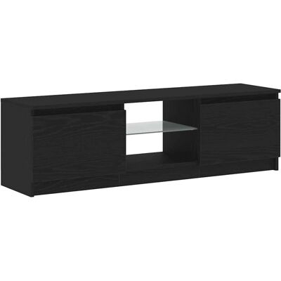 vidaXL TV-Möbel mit LED-Beleuchtung Schwarz Eichen-Optik 120x30x36cm - TV-Möbel vidaXL TV-Möbel mit LED-Beleuchtung Schwarz Eichen-Optik 120x30x36cm - TV-Möbel