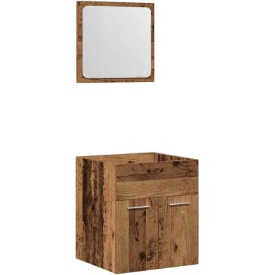 vidaXL Badkamermeubelset - Bruin Hout 2-delig vidaXL Badkamermeubelset - Bruin Hout 2-delig