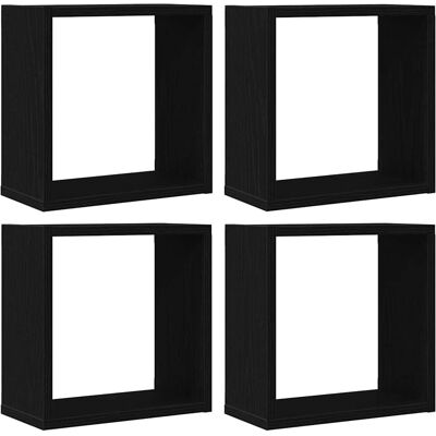 vidaXL Würfel-Wandregale 4 Stk. Schwarz Eichen-Optik 30x15x30 cm vidaXL Würfel-Wandregale 4 Stk. Schwarz Eichen-Optik 30x15x30 cm