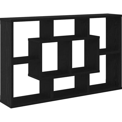 vidaXL Schwarzes Wandregal - Modernes Design, Platzsparend, Langlebig vidaXL Schwarzes Wandregal - Modernes Design, Platzsparend, Langlebig