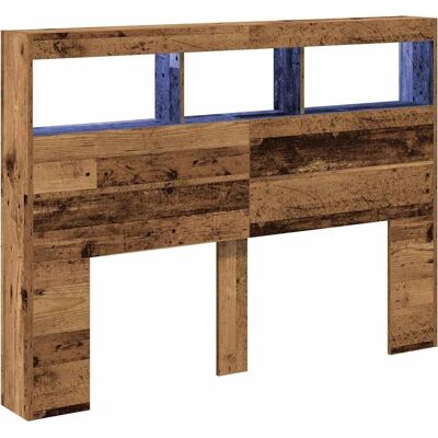 vidaXL Tête de lit avec Rangement - Bois Rustique 140x17x102 cm vidaXL Tête de lit avec Rangement - Bois Rustique 140x17x102 cm