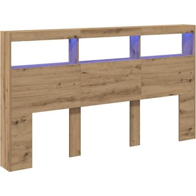 vidaXL Tête de lit avec Rangement et Éclairage LED RGB - Tête de lit avec rangement et LED vidaXL Tête de lit avec Rangement et Éclairage LED RGB - Tête de lit avec rangement et LED