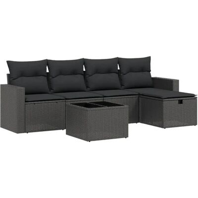 VidaXL Gartenmöbel-Set - Beige - Sofa, Stauraum & Hocker VidaXL Gartenmöbel-Set - Beige - Sofa, Stauraum & Hocker