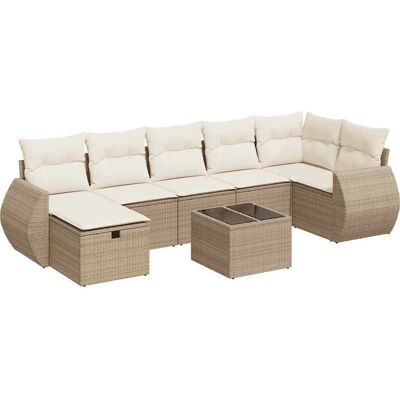 VidaXL 3325604 Gartenmöbel-Set - Beige, Modular, Witterungsbeständig VidaXL 3325604 Gartenmöbel-Set - Beige, Modular, Witterungsbeständig