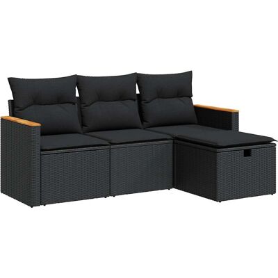 vidaXL Gartenmöbel-Set - Langlebiges PE-Rattan, Wasserfester Stauraum, Modular vidaXL Gartenmöbel-Set - Langlebiges PE-Rattan, Wasserfester Stauraum, Modular