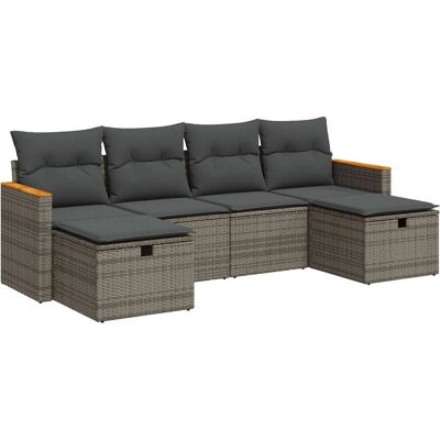 Ensemble de Mobilier d'Extérieur VidaXL - Gris - Canapé Modulaire - Publicité Ensemble de Mobilier d'Extérieur VidaXL - Gris - Canapé Modulaire - Publicité