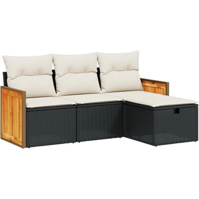 VidaXL Gartenset - Langlebig PE-Rattan, wasserfester Stauraum, abnehmbare Kissen VidaXL Gartenset - Langlebig PE-Rattan, wasserfester Stauraum, abnehmbare Kissen