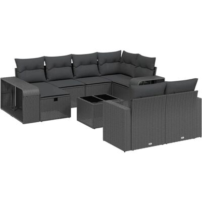 VidaXL Gartenmöbel-Set - Beige, 10-tlg. Garten-Sofagarnitur mit Kissen VidaXL Gartenmöbel-Set - Beige, 10-tlg. Garten-Sofagarnitur mit Kissen