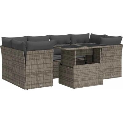 VidaXL Gartenmöbelset - Grau - Gartensofa VidaXL Gartenmöbelset - Grau - Gartensofa
