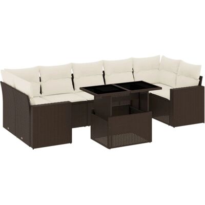 VidaXL Gartenmöbel-Set - Langlebiges PE-Rattan, Wasserfester Stauraum, Verstellbarer Tisch VidaXL Gartenmöbel-Set - Langlebiges PE-Rattan, Wasserfester Stauraum, Verstellbarer Tisch