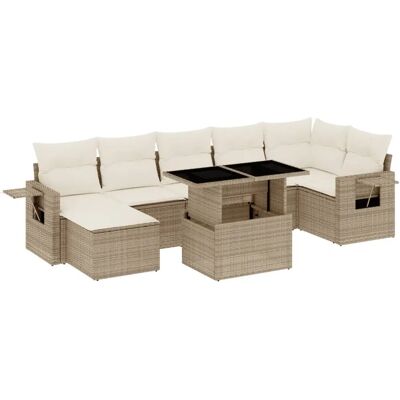 vidaXL 8-teiliges Garten-Sofagarnitur - Outdoor langlebiges Möbelset vidaXL 8-teiliges Garten-Sofagarnitur - Outdoor langlebiges Möbelset