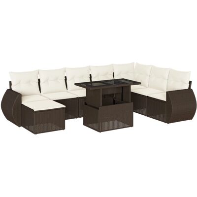 vidaXL Gartenmöbel-Set - Braun, Verstellbar, Modular vidaXL Gartenmöbel-Set - Braun, Verstellbar, Modular