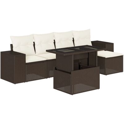 vidaXL Gartenset - Braun, Verstellbar, Modular - Gartenlounge vidaXL Gartenset - Braun, Verstellbar, Modular - Gartenlounge