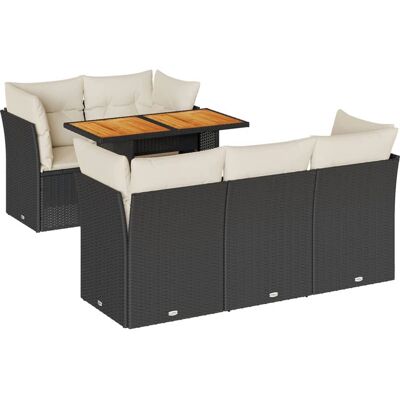 VidaXL Modell 3326884 Gartenmöbel-Set - Langlebig, Modular, Schwarz VidaXL Modell 3326884 Gartenmöbel-Set - Langlebig, Modular, Schwarz